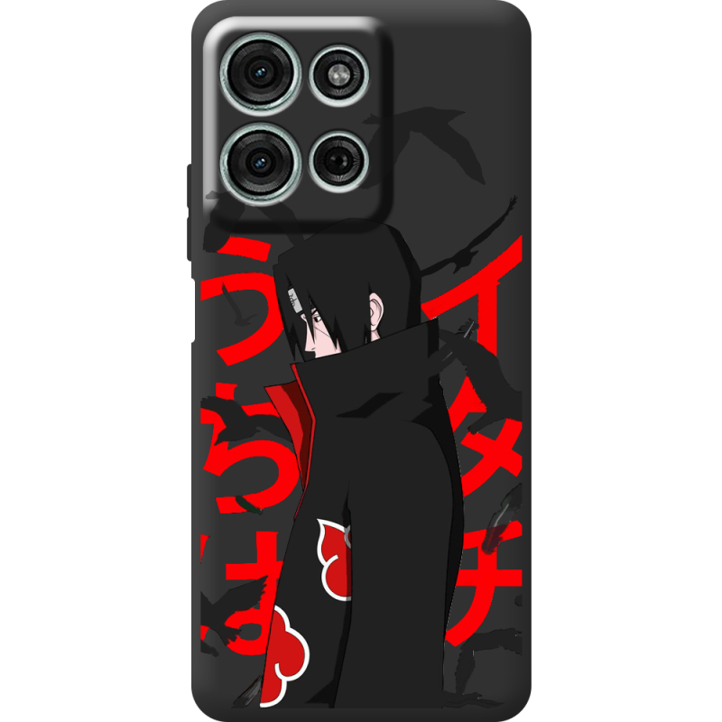 Чорний чохол BoxFace Motorola Moto G56 Учиха Итачи