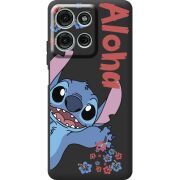 Чорний чохол BoxFace Motorola Moto G56 Гавайський гість Stich