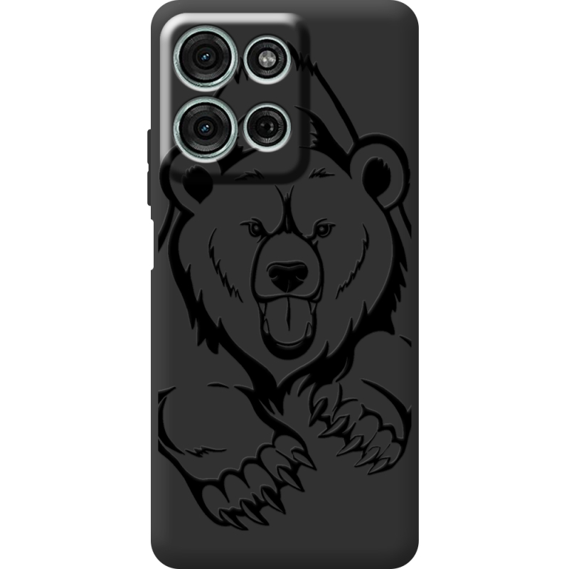 Чорний чохол BoxFace Motorola Moto G56 Grizzly Bear
