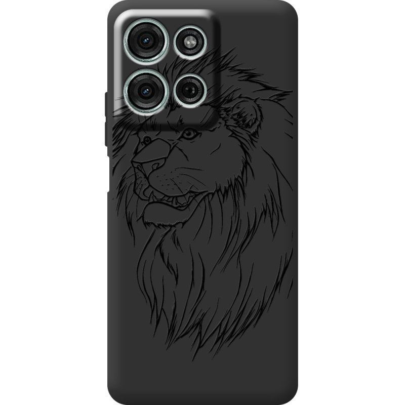 Чорний чохол BoxFace Motorola Moto G56 Lion