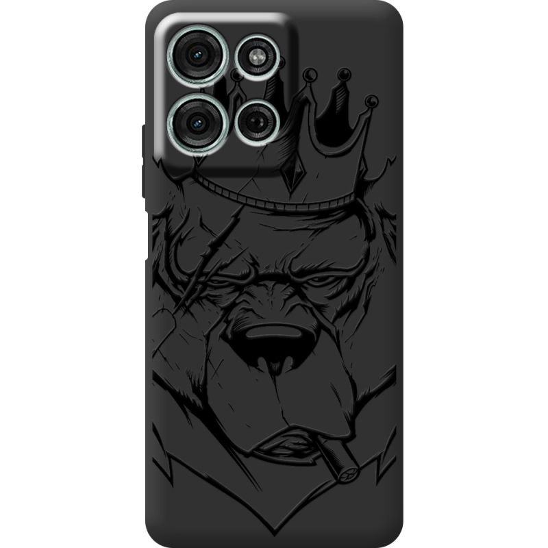 Чорний чохол BoxFace Motorola Moto G56 Bear King