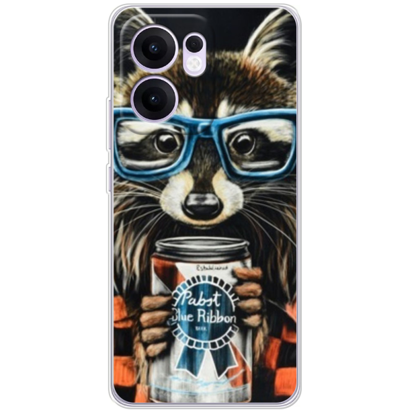 Чохол BoxFace OPPO Reno 14 F Енот с банкой