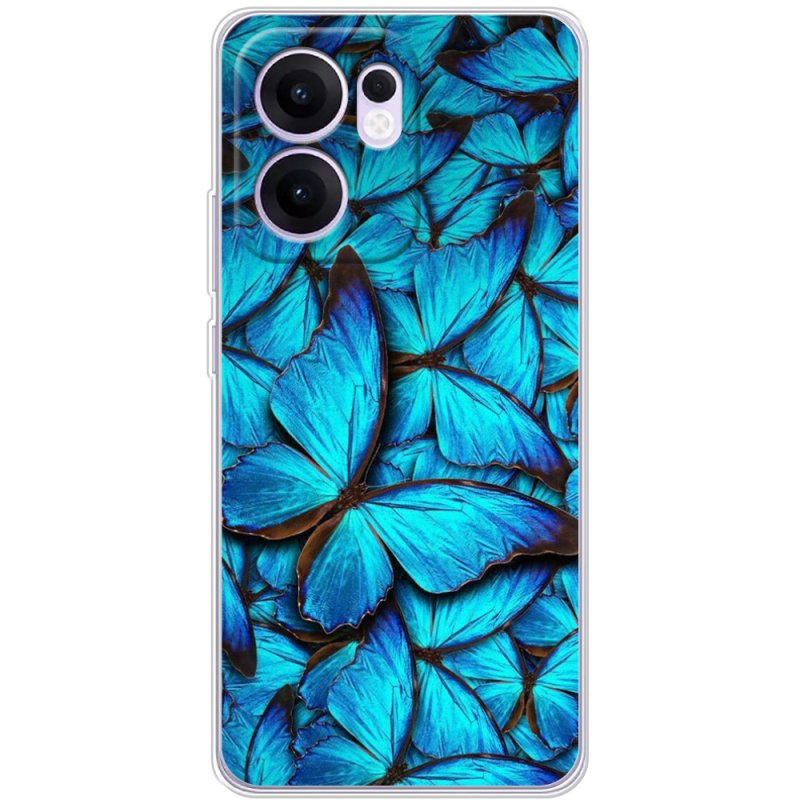 Чохол BoxFace OPPO Reno 14 F лазурные бабочки