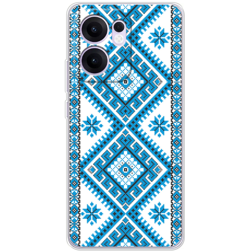 Чохол BoxFace OPPO Reno 14 F Блакитний Орнамент