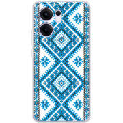 Чохол BoxFace OPPO Reno 14 F Блакитний Орнамент
