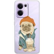 Прозорий чохол BoxFace OPPO Reno 14 F Dog Coffeeman