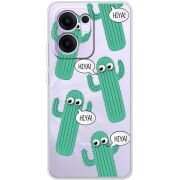 Прозорий чохол BoxFace OPPO Reno 14 F с 3D-глазками HIYA