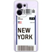 Прозорий чохол BoxFace OPPO Reno 14 F Ticket New York