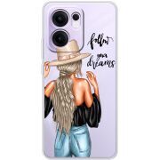 Прозорий чохол BoxFace OPPO Reno 14 F Follow Your Dreams
