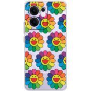Прозорий чохол BoxFace OPPO Reno 14 F Hippie Flowers