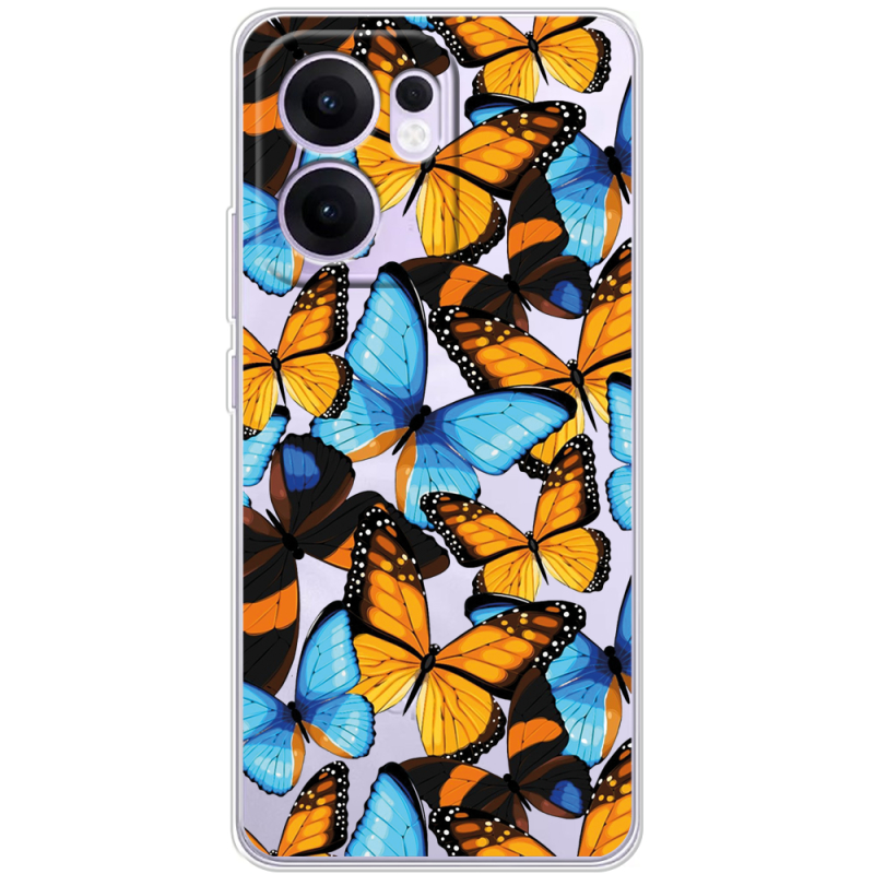 Прозорий чохол BoxFace OPPO Reno 14 F Butterfly Morpho