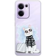 Прозорий чохол BoxFace OPPO Reno 14 F Cat Style