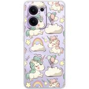 Прозорий чохол BoxFace OPPO Reno 14 F Unicorns