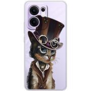 Прозорий чохол BoxFace OPPO Reno 14 F Steampunk Cat