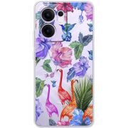 Прозорий чохол BoxFace OPPO Reno 14 F Flamingo
