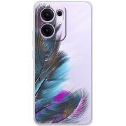 Прозорий чохол BoxFace OPPO Reno 14 F Feathers
