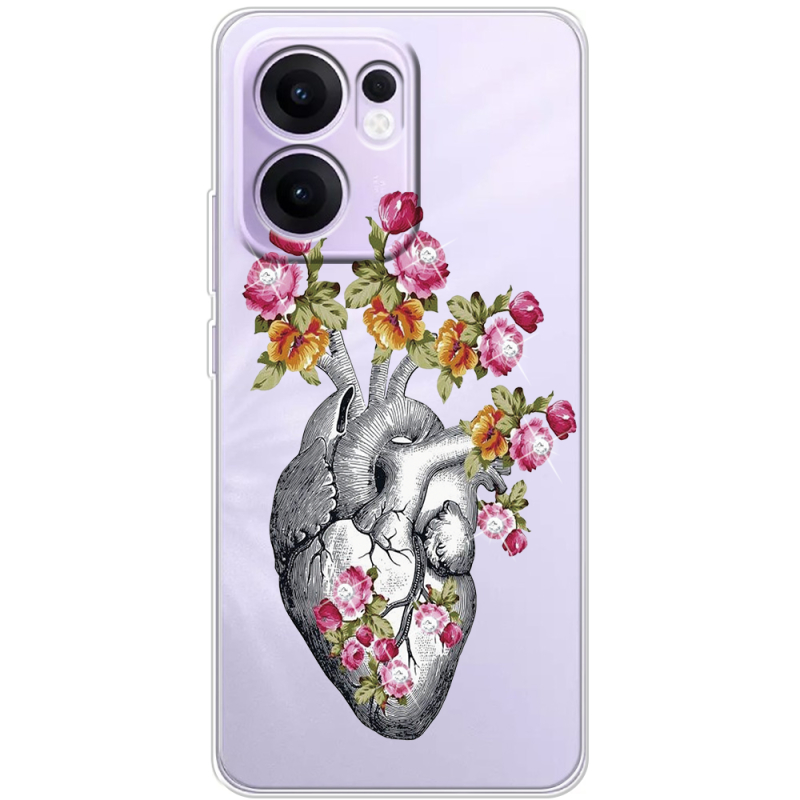 Чохол зі стразами OPPO Reno 14 F Heart