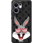 Чорний чохол BoxFace OPPO Reno 14 F looney bunny