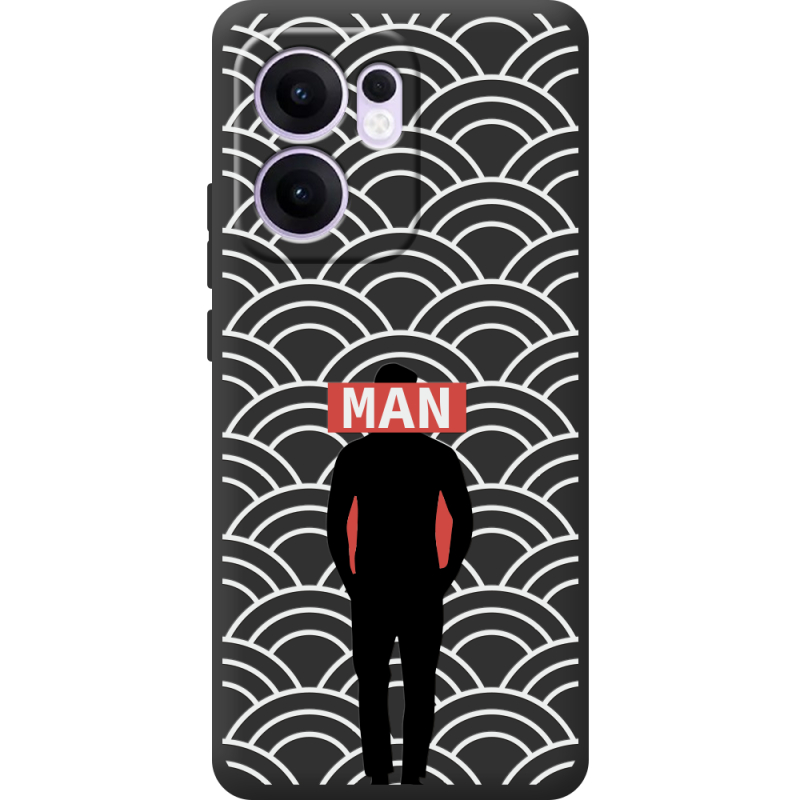 Чорний чохол BoxFace OPPO Reno 14 F Man Pattern