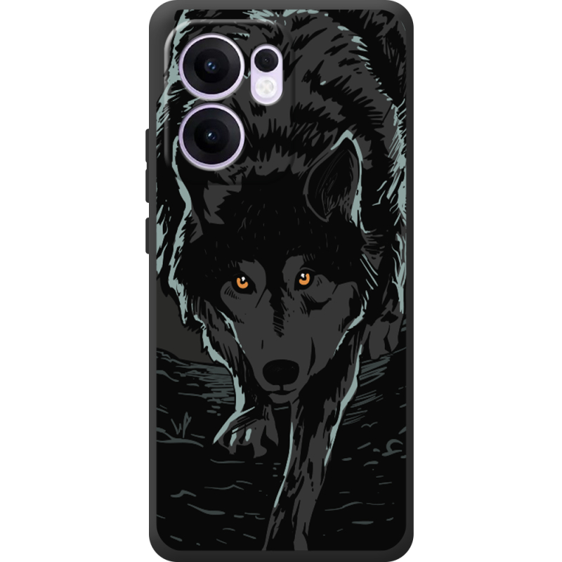 Чорний чохол BoxFace OPPO Reno 14 F Wolf