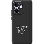Чорний чохол BoxFace OPPO Reno 14 F Paper Plane