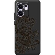 Чорний чохол BoxFace OPPO Reno 14 F Chinese Dragon