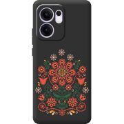 Чорний чохол BoxFace OPPO Reno 14 F Ukrainian Ornament
