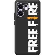 Чорний чохол BoxFace OPPO Reno 14 F Free Fire White Logo