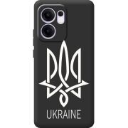 Чорний чохол BoxFace OPPO Reno 14 F Тризуб монограмма ukraine