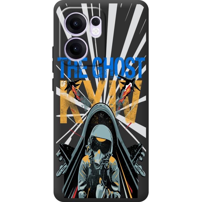 Чорний чохол BoxFace OPPO Reno 14 F Привид Києва в дії