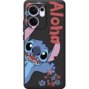 Чорний чохол BoxFace OPPO Reno 14 F Гавайський гість Stich