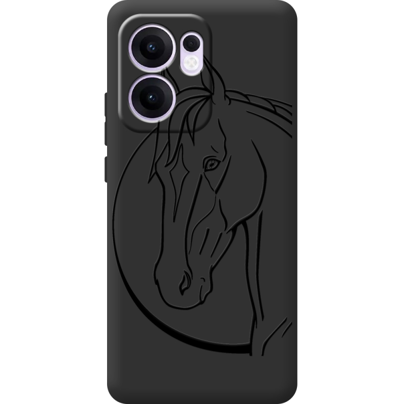 Чорний чохол BoxFace OPPO Reno 14 F Horse