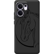 Чорний чохол BoxFace OPPO Reno 14 F Horse