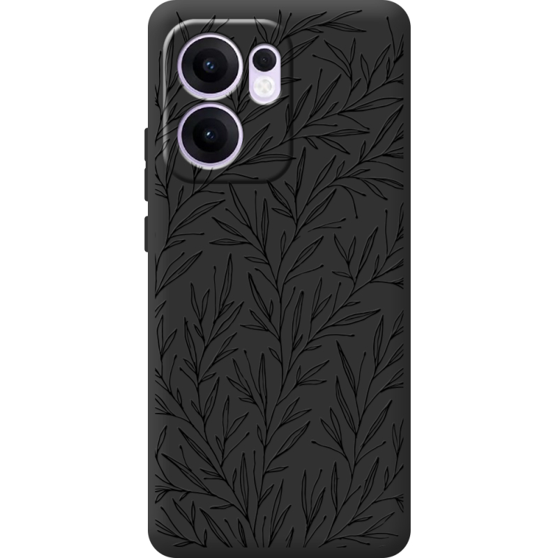 Чорний чохол BoxFace OPPO Reno 14 F Leaves