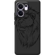 Чорний чохол BoxFace OPPO Reno 14 F Lion