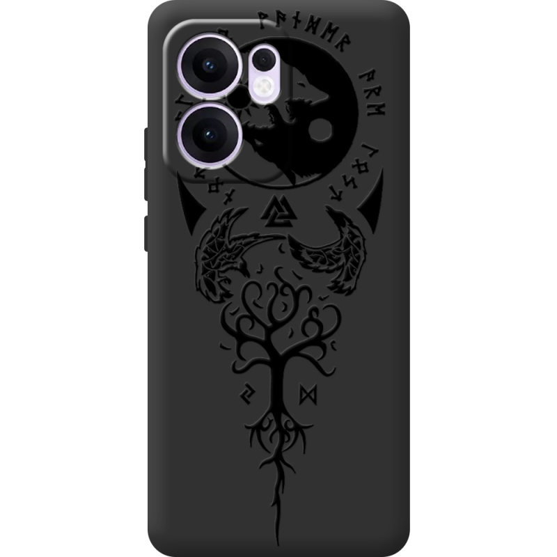 Чорний чохол BoxFace OPPO Reno 14 F Hugin and Munin