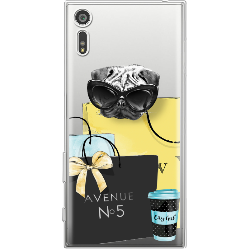 Прозрачный чехол Uprint Sony Xperia XZ F8332 Fashion Pug