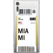 Прозрачный чехол Uprint Sony Xperia XZ F8332 Ticket Miami