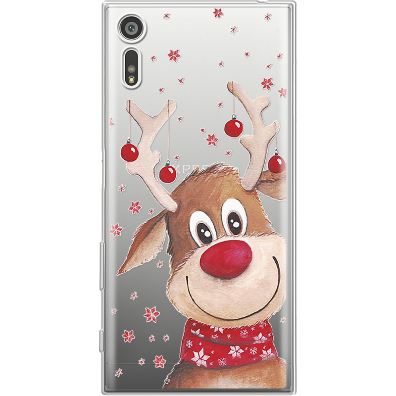 Прозрачный чехол Uprint Sony Xperia XZ F8332 Winter Deer