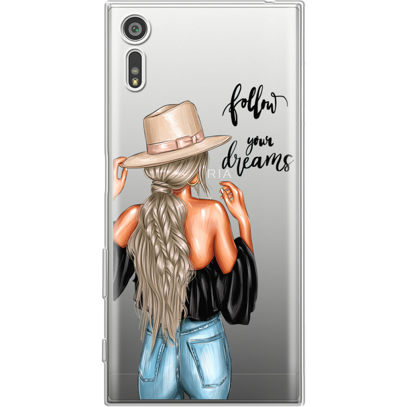 Прозрачный чехол Uprint Sony Xperia XZ F8332 Follow Your Dreams