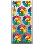 Прозрачный чехол Uprint Sony Xperia XZ F8332 Hippie Flowers