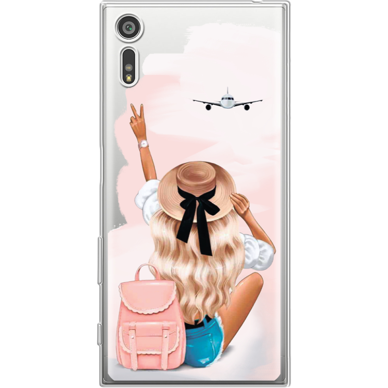 Прозрачный чехол Uprint Sony Xperia XZ F8332 Travel Girl