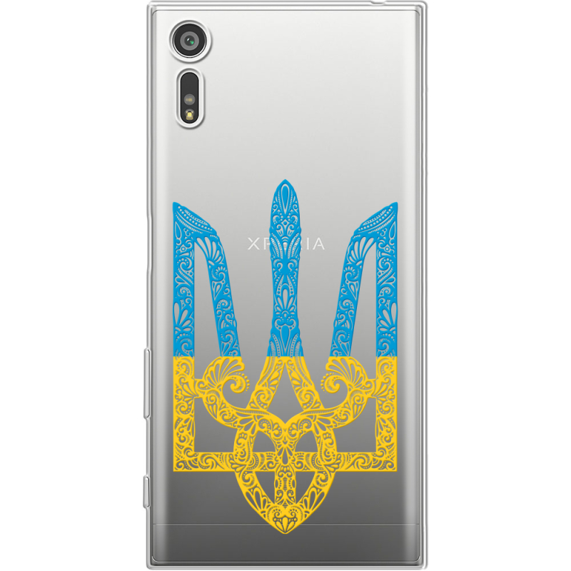 Прозрачный чехол Uprint Sony Xperia XZ F8332 Gold Trident