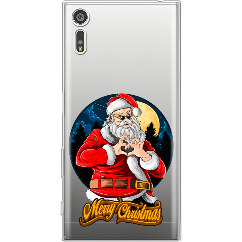 Прозрачный чехол Uprint Sony Xperia XZ F8332 Cool Santa