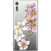 Прозрачный чехол Uprint Sony Xperia XZ F8332 Cherry Blossom