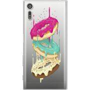 Прозрачный чехол Uprint Sony Xperia XZ F8332 Donuts