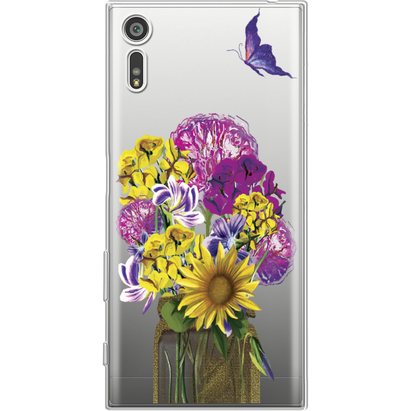 Прозрачный чехол Uprint Sony Xperia XZ F8332 My Bouquet