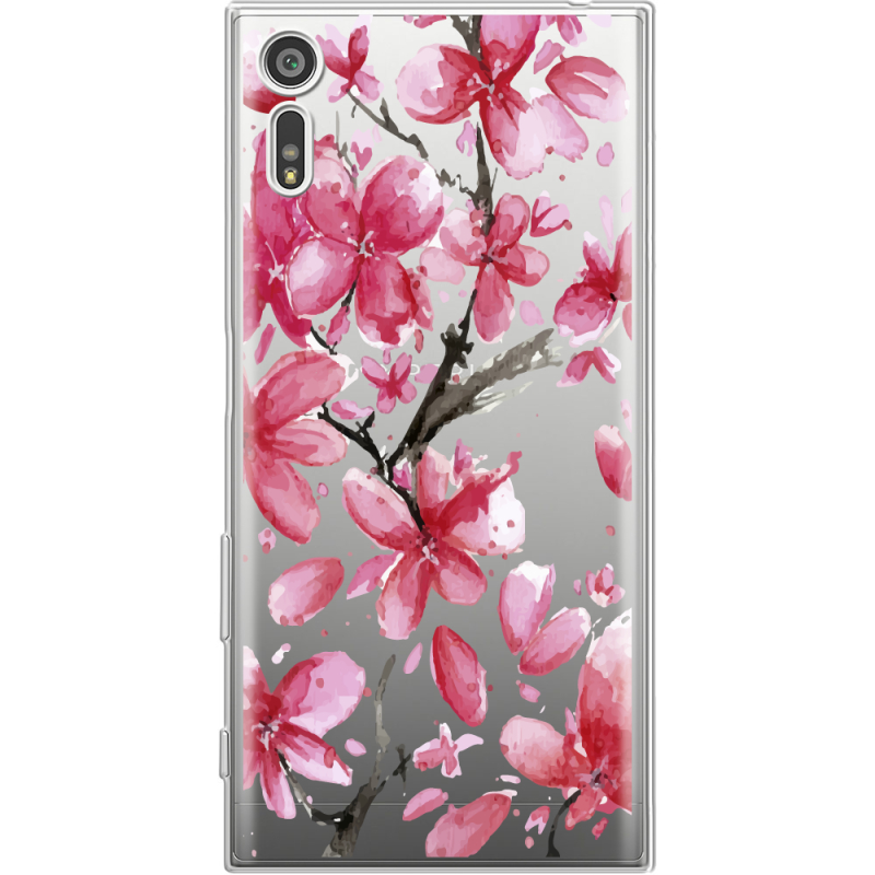 Прозрачный чехол Uprint Sony Xperia XZ F8332 Pink Magnolia