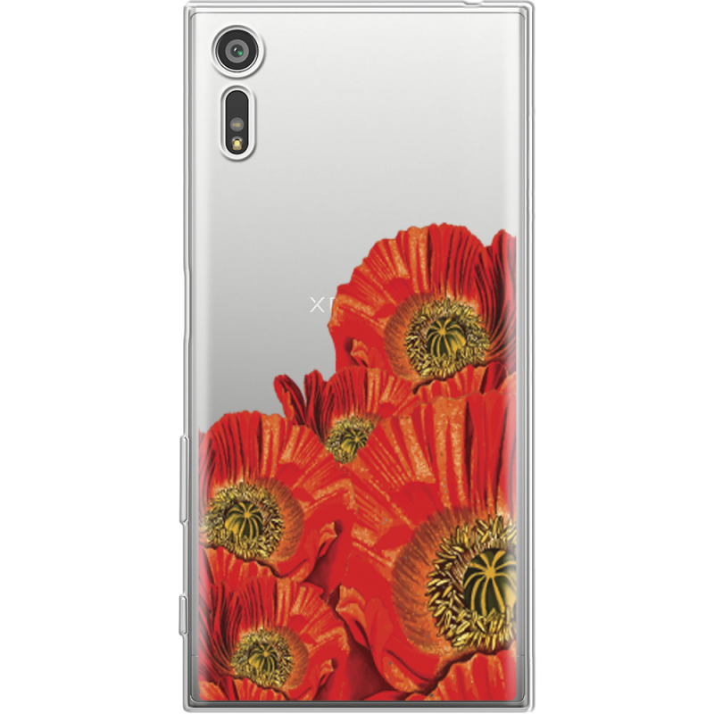 Прозрачный чехол Uprint Sony Xperia XZ F8332 Red Poppies