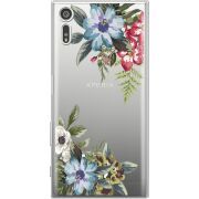 Прозрачный чехол Uprint Sony Xperia XZ F8332 Floral